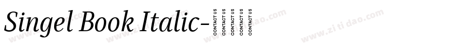 Singel Book Italic字体转换